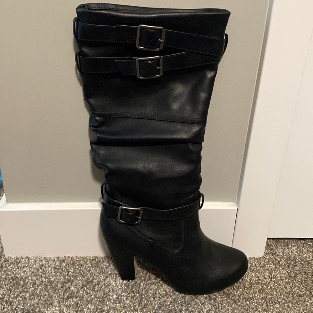 Women’s Mid-Calf Slouch Heel Boots